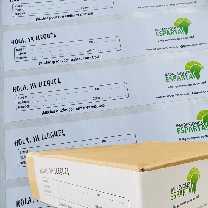 Adhesivo envío sello caja